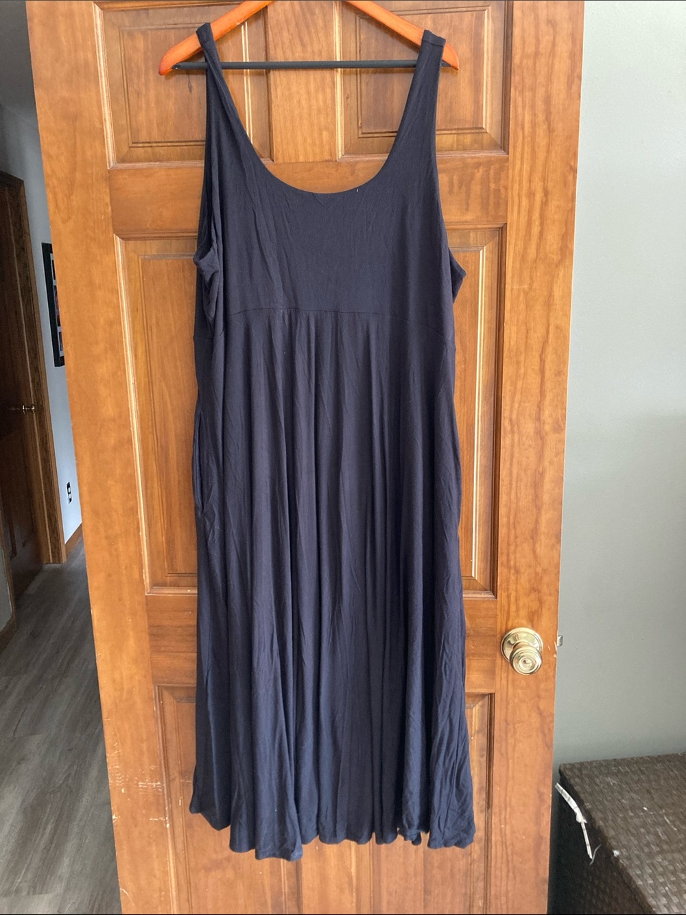 Athleta Black Sleeveless Maxi Tank Dress